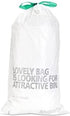 Brabantia PerfectFit Trash Bags, Size G / 6-8 Gallon, Thick Plastic Liners with Tie Tape Drawstring Handles (20 Bags)