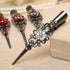 Large Retro Metal Hair Clips Flower Duck Bill Clips with Teeth, Rhinestone Hair Barrettes for Women Girl Accessories