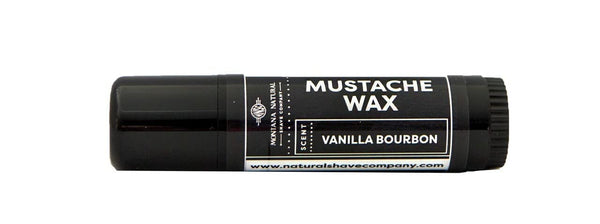 MNSC Vanilla Bourbon Mustache Wax - Medium Hold Balm, All-Natural Beeswax, Handmade in USA