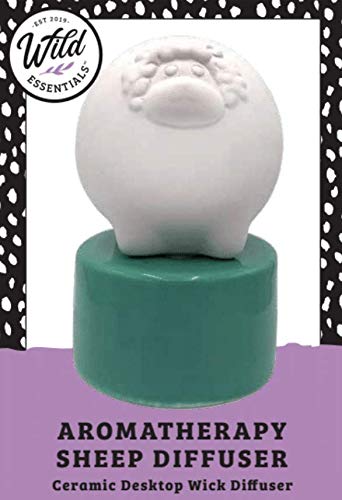 Wild Essentials Counting Sheep Ceramic Aromatherapy Diffuser, Non-Electric Air Freshener, 5 inches tall