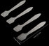 Translucent Frosted Tip Makeup Spatula, Mini Cosmetic Mask Spoon for Mixing, 100 Pack