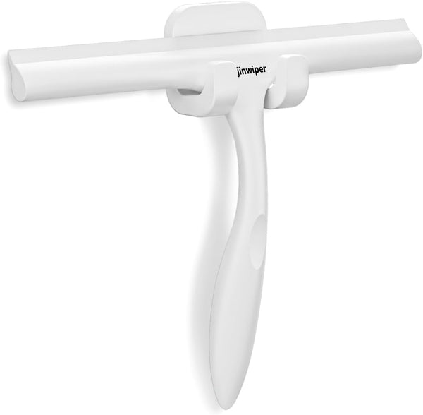 All-Purpose Shower Squeegee for Shower Glass Door with Adhesive Hook, Silicone Squeegee