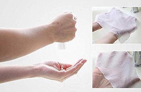 Compressed Towel, Baby Wipes Travel Disposable Napkins Mini Magic Coin Tissues, 100 Count
