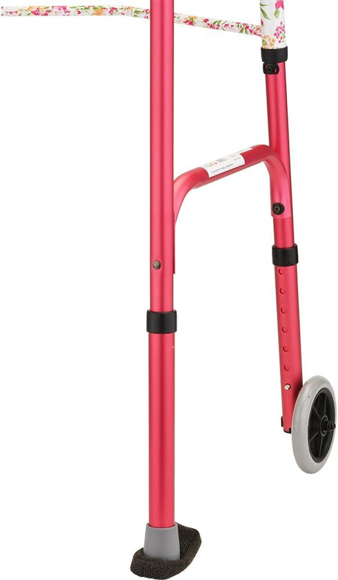 NOVA Medical Products Walker Glide Skis, Universal Fit. One Pair, Grey with Fabric Covers