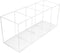 QPEY Acrylic Pen Holder Organizer with 4 Compartments, Clear Makeup Brush Holder for Office Desk Accessories
