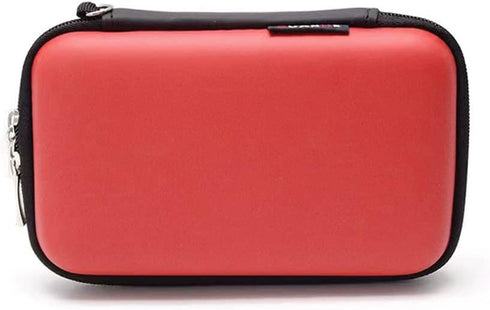 Small Protective Hard Shell Diabetic Travel Case, Organizer Bag for Testing Supplies, Red
