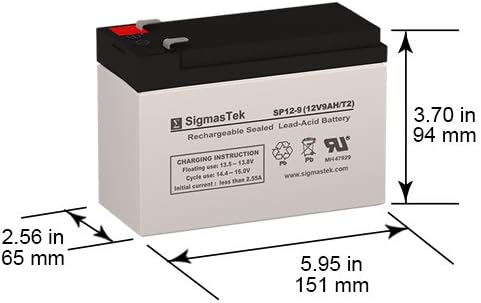 SigmasTek 12v 12Ah F2 (1 Pack) Terminal Sealed Lead Acid Battery