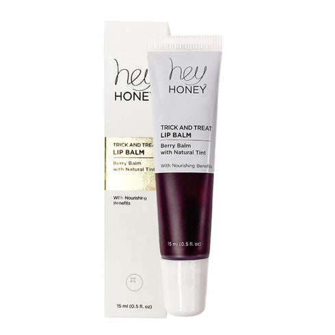 Hey Honey Skincare Trick and Treat Honey Berry Plumping Lip Balm | 2 In 1 Natural Tint | Hydrating & Moisturizing | 0.5