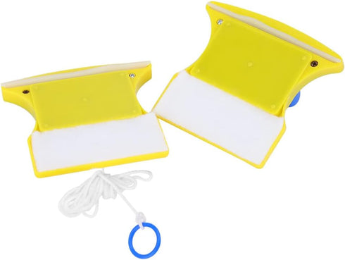 Yuehuam Double Sided Magnetic Window Cleaner, Magnetic Glider Wiper Tool for High-Rise Single Glazed Glass