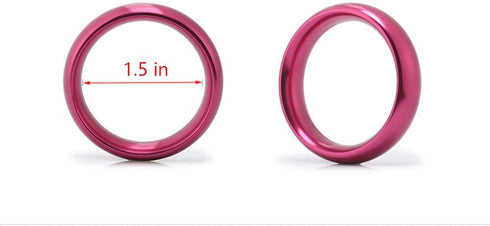 Metal Cock Testicle Ring Without Edges, Sexual Stimulation Device Prolonged Erection Sex Toy for Men (Red, Small)