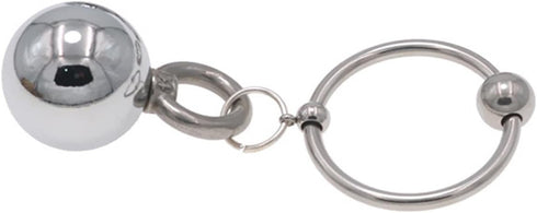 Weighted Stainless Steel Penis Ring with Beads for Enhanced Stimulation