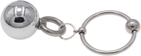 Weighted Stainless Steel Penis Ring with Beads for Enhanced Stimulation