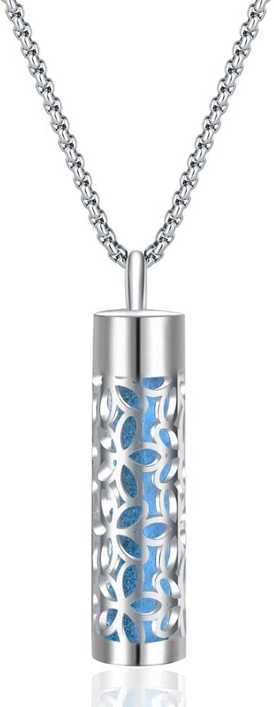 Necklace Aromatherapy Essential Oil Diffuser Stainless Steel Necklace - Adjustable Women Jewelry