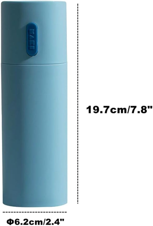 Kinteshun Travel Toothbrush Case Portable Toothbrush and Toothpaste Container Holder with Mouthwash Cup Oral cleaning