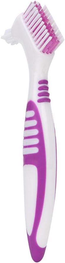 ZJchao Toothbrush, 2pcs Double-Sided Oral Care Denture Cleaning Brush, Portable Brushes for Household Effective Cleaning
