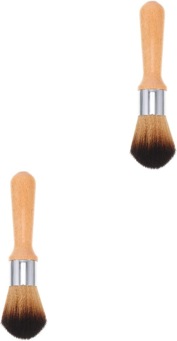 Milisten Set of 2 Statue Cleaning Brushes with Wooden Handle for Figurines Dusting