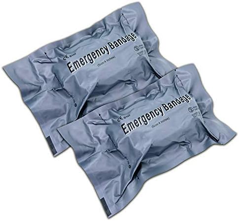 LINE2design Israeli 4” Compression Bandage, Sterile First Aid Wound Dressing - Pack of 2 for Medical Trauma Care