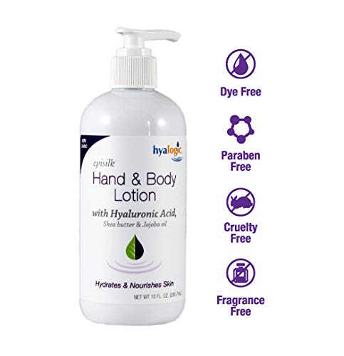 Hyalogic Episilk Hand & Body Lotion, 10oz – Great Skin Care Lotion with Hyaluronic Acid, Shea Butter & Jojoba Oil