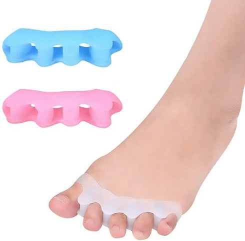 Toe Separators for Athletes - Pink-A Toe Straighteners for Foot Pain Relief, Plantar Fasciitis, Bunions, Crossfit