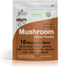 Mushroom Extract Powder - Powerful 10 Blend, Organic Lions Mane, Cordyceps, Reishi, Shiitake, Turkey Tail Mushrooms for