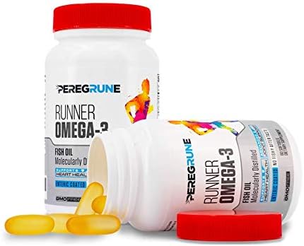 Runner Omega 3 Fish Oil - Triple Strength Nutritional Sport Supplement for Heart & Joint Health, 1000 mg, 1 Month