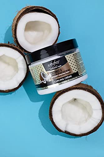 Sofn’free Coconut & Jamaican Black Castor Oil Curling Cream, Volumizer & Hair Moisturizer for Coily Curly Hair