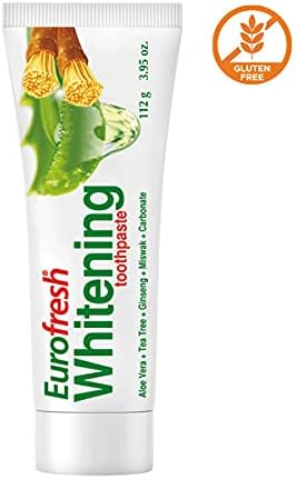 FARMASI Eurofresh Miswak Natural Toothpaste, Whitening for Good Smile, 3.95 oz, 2 Pack for Tea and Coffee Stains