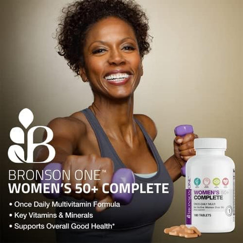 Bronson ONE Daily Women’s 50+ Complete Multivitamin | 90 Tablets | Multimineral Supplement