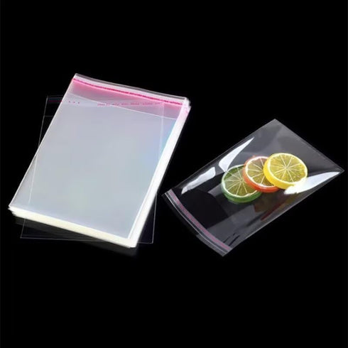 Generic 200Pcs Self Sealing Cellophane Bags, Clear Self-Adhesive OPP Bags for Versatile Use - Cookie, Confection, Toys
