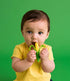 Baby Banana Corn Cob Toothbrush, Green/Yellow Training Teether for Infant, Baby, and Toddler