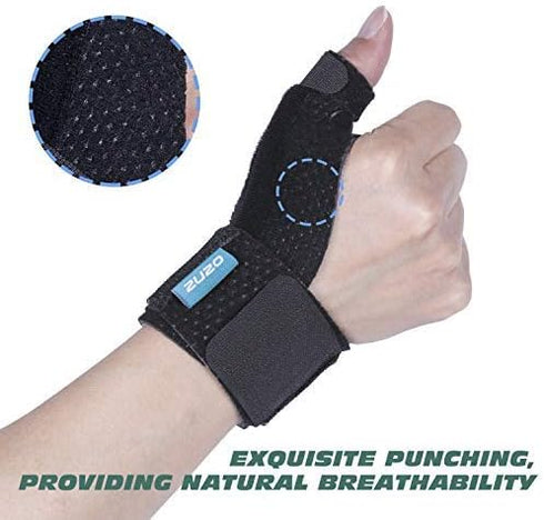 Compression Reversible Thumb & Wrist Stabilizer Splint - Improved Version for BlackBerry Thumb, Pain Relief, L-XL