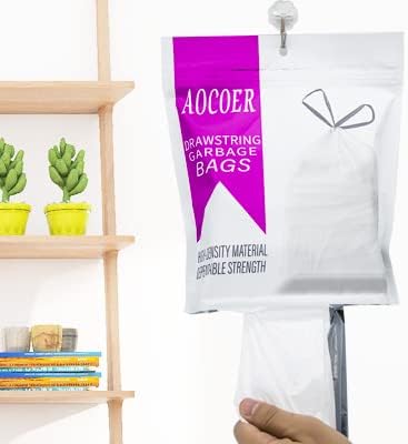 8 Gallon Drawstring Trash Bag, Small Garbage Bags, 90 Count