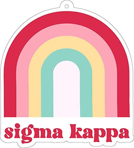 Sigma Kappa Rainbow Air Freshener, 2/Pack, Flowers & Sunshine Scent.