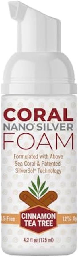 Coral Nano Silver Foaming Cinnamon Tea Tree Toothpaste, Natural Fluoride Free, SLS and Glycerin Free - 4 Ounce