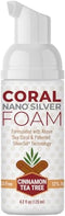 Coral Nano Silver Foaming Cinnamon Tea Tree Toothpaste, Natural Fluoride Free, SLS and Glycerin Free - 4 Ounce