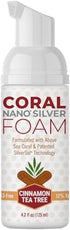 Coral Nano Silver Foaming Cinnamon Tea Tree Toothpaste, Natural Fluoride Free, SLS and Glycerin Free - 4 Ounce