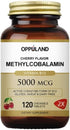 Vitamin B12 (Methylcobalamin) 5000 mcg, Folic Acid (Vitamin B9 Folate) 120 Chewable Tablets for Cirrhosis and Liver