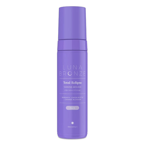 TOTAL ECLIPSE Sunless Hydrating Express Self Tan Foam Mousse - Organic Vegan Tanner, Dark/Deep Olive Finish