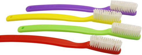 Hard & Firm Toothbrush, Stiff Bristle Brush for Smokers, Oral Care Teeth Whitening Cleaning, Travel Pack of 24