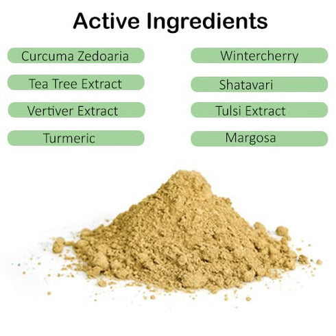 ROOTS AND HERBS Tea Tree Body Wash - Non-Foaming Shower Powder for Men & Women, Natural Antibacterial Cleanser