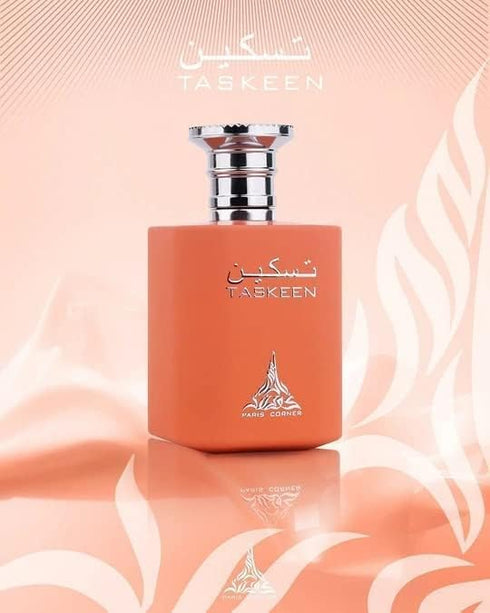 Paris Corner Taskeen Peach Tea Perfume EDP 3.4Fl Oz with 8ml L'Fumes Roll-On Oil UNISEX Combo
