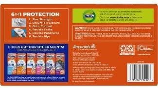 Hefty Ultra Strong Cinnamon Pumpkin Spice Tall Kitchen Trash Bags 13 Gallon x 50 by Hefty
