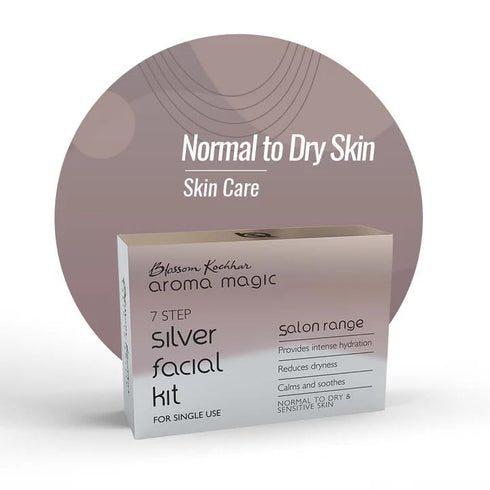 Silver Facial Kit, 7 in 1 Natural Face Set for Women with Aloe Vera Extract, Cleansing & Moisturizing