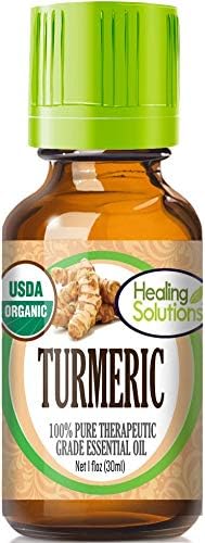 Healing Solutions Turmeric Essential Oil (1 oz/30ml), Pure, Undiluted, Organic Oil for Hair Diffuser & Skin