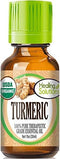 Healing Solutions Turmeric Essential Oil (1 oz/30ml), Pure, Undiluted, Organic Oil for Hair Diffuser & Skin