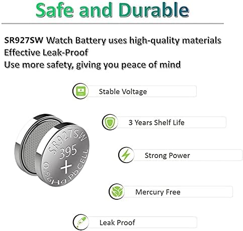10pcs SR927SW LR926 LR57 AG7 1.5V Silver Oxide Watch Battery