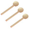 3Pcs Round Metal Cosmetic Spoon Spatulas, Mini Makeup Beauty Spoons for Home Salon, Golden