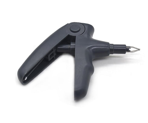 Dental Ligature Tie Gun for Orthodontic Ligature Ring Placement, Dispenser Tool for Braces Rubber Band (Grey)
