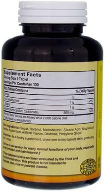 Nature's Blend Calcium Chewable 500 mg, Bavarian Cream, 100 Tabs