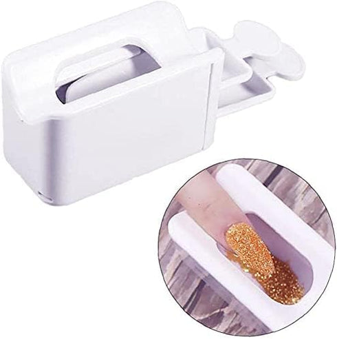 White Nail Dip Powder Tray - DIY Nail Dipping Recycling System for Manicure Tools and Accessories